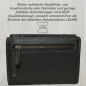 Preview: Edle Damen Geldbörse Portmonnaie Geldbeutel aus weichem Wasserbüffel Leder (schwarz)